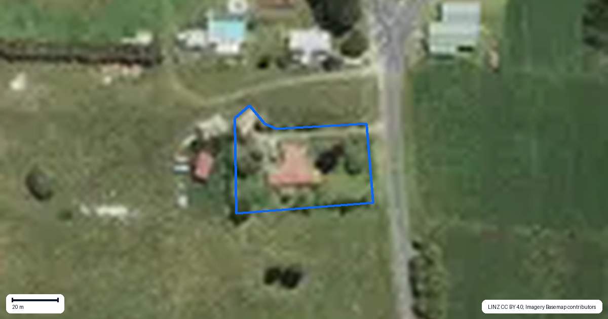Property context map for 304 Woodlands Road, Otara, Opotiki