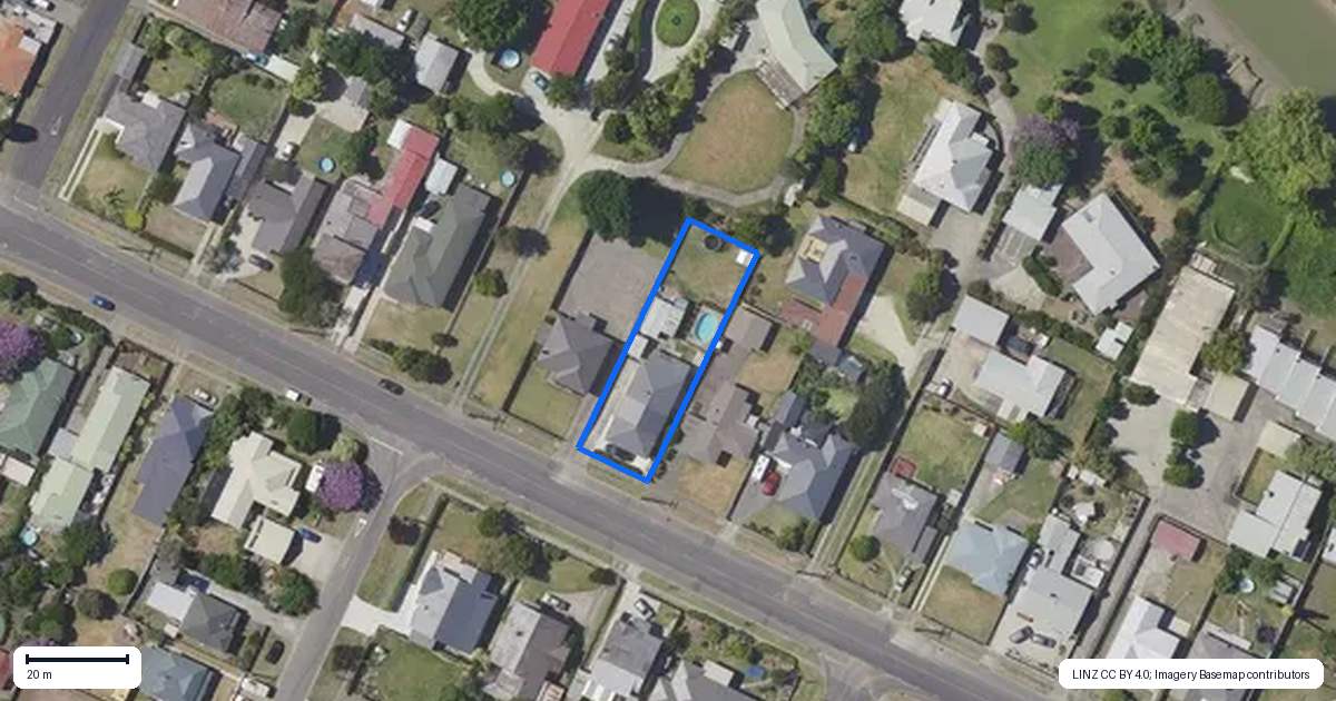 Property context map for 569 Aberdeen Road, Te Hapara, Gisborne