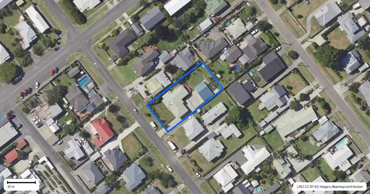 Property context map for 265 Clifford Street, Whataupoko, Gisborne