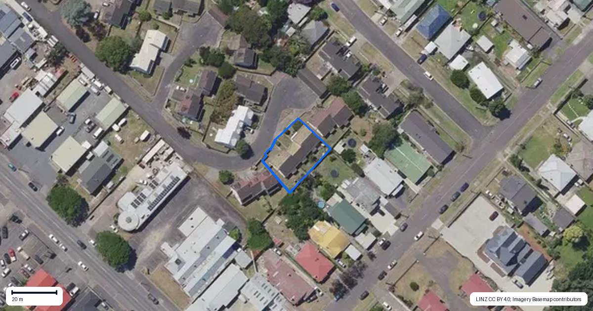 Property context map for 22 Attlee Place, Gisborne
