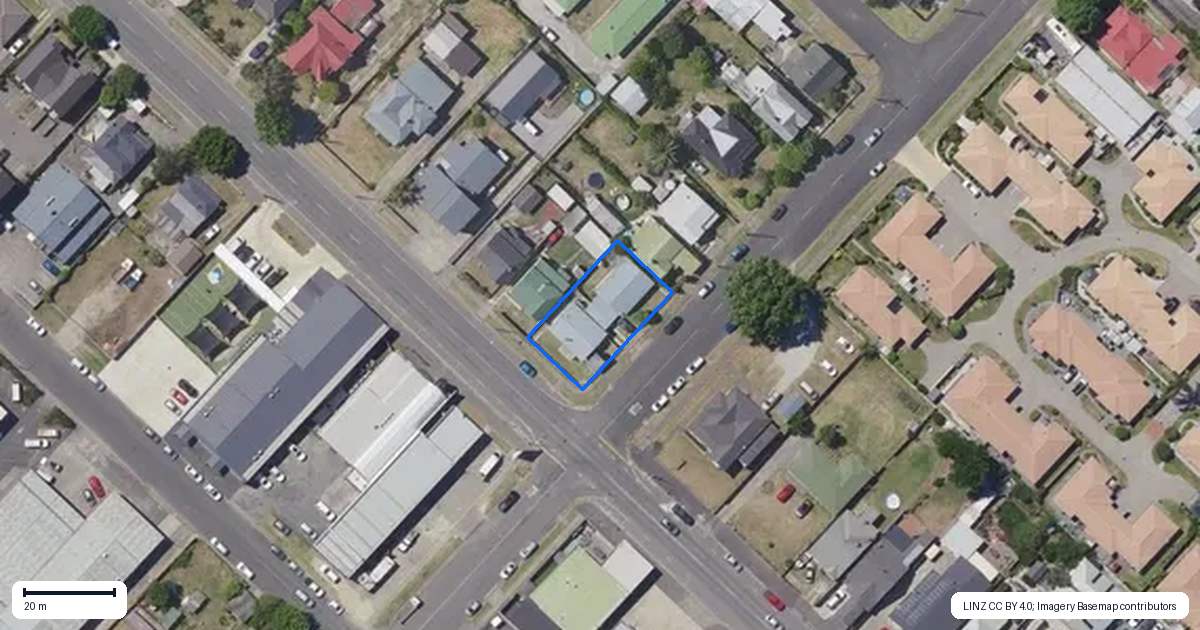 Property context map for 47 Disraeli Street, Gisborne