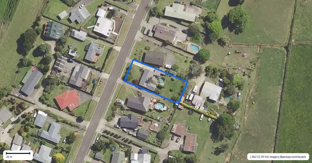 Property context map for 47 Grant Road, Opotiki