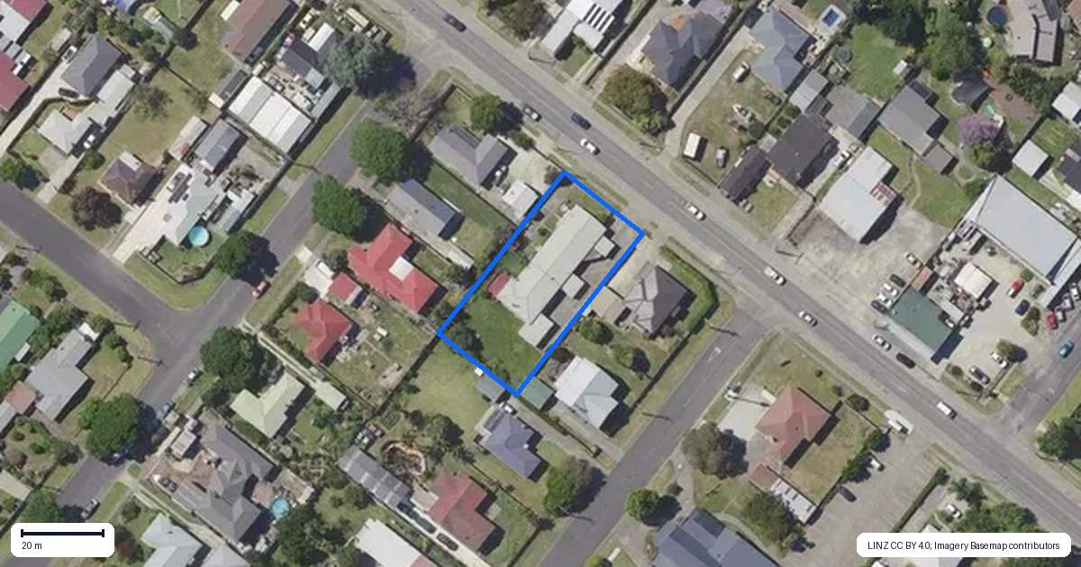 Property context map for 318A Ormond Road, Mangapapa, Gisborne
