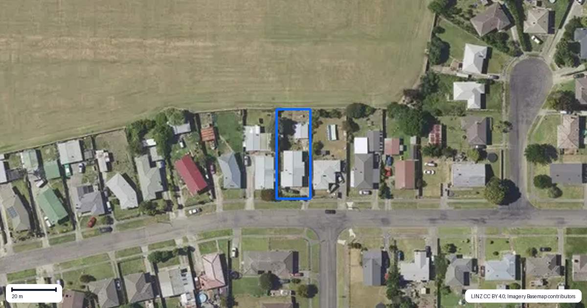 Property context map for 53 Dalton Street, Outer Kaiti, Gisborne
