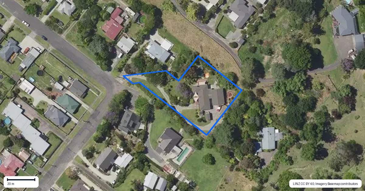 Property context map for 53 Winter Street, Mangapapa, Gisborne