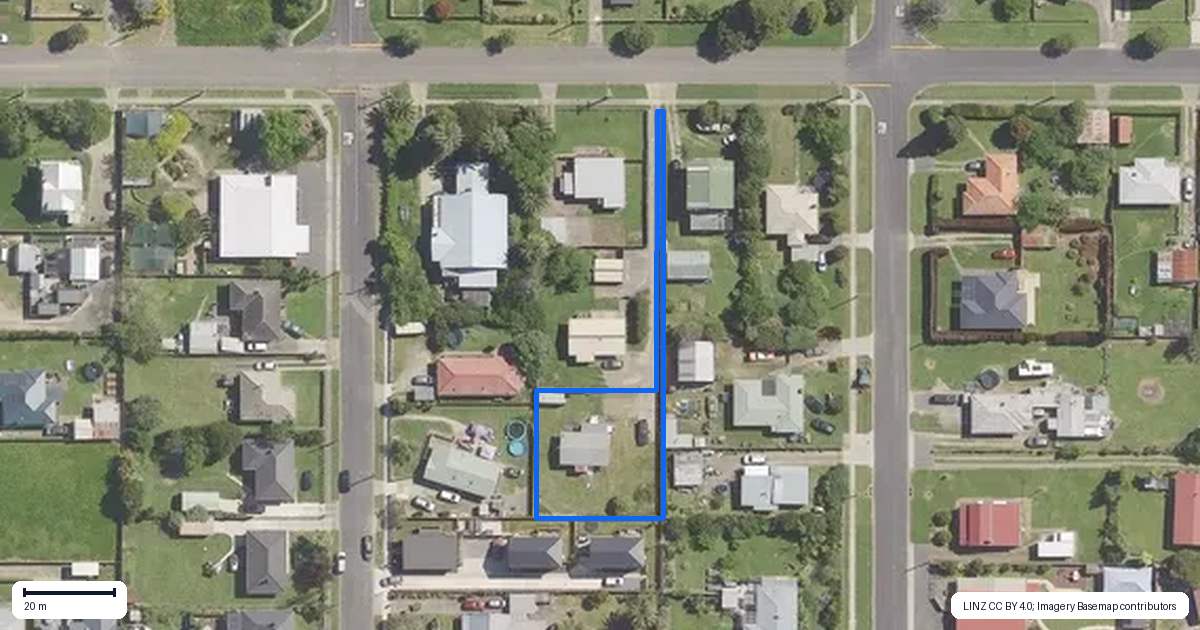 Property context map for 116A Ford Street, Opotiki
