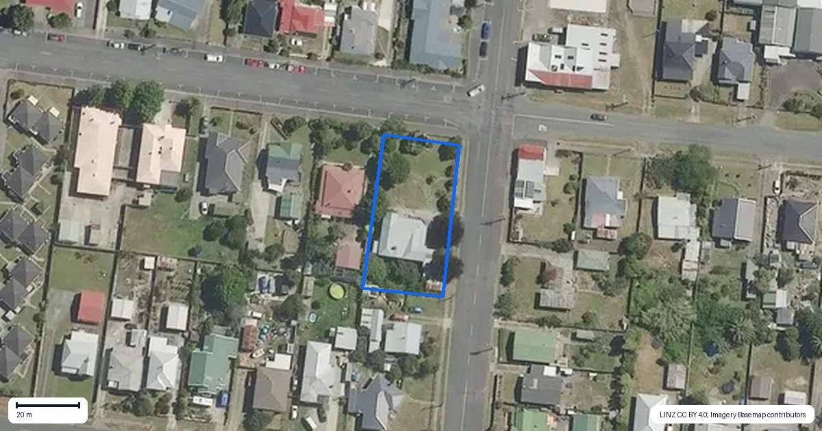 Property context map for 12 Delhi Street, Wairoa