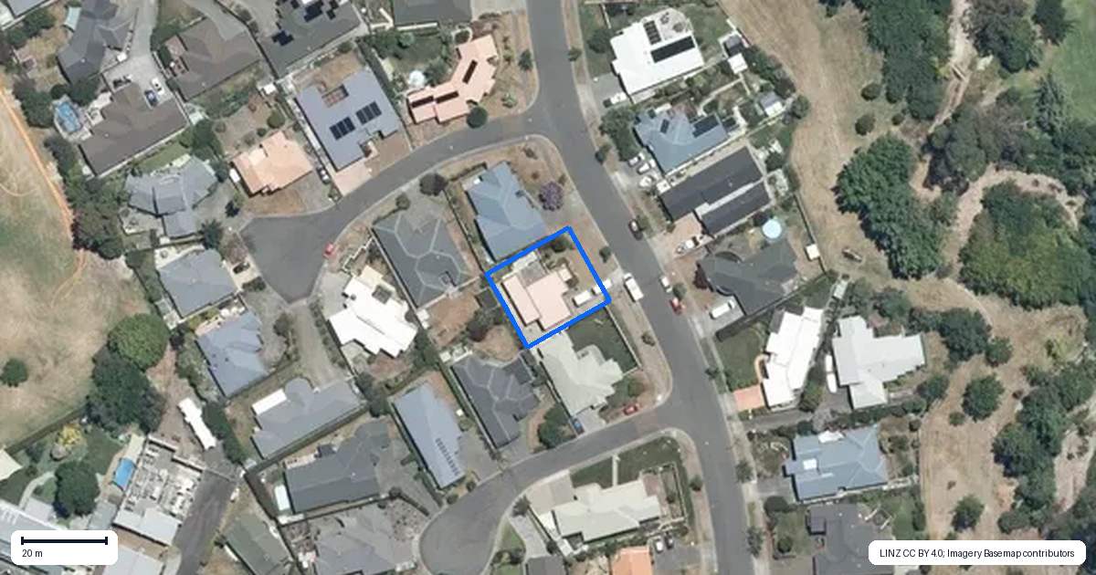 Property context map for 13 Palmbrook Avenue, Havelock North
