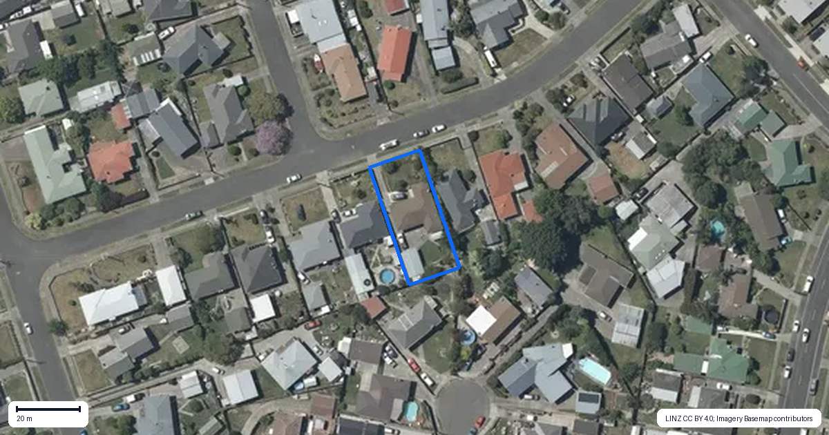 Property context map for 12 Butler Street, Onekawa, Napier