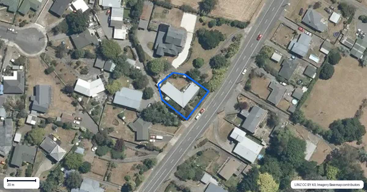 Property context map for 124 Porangahau Road, Waipukurau