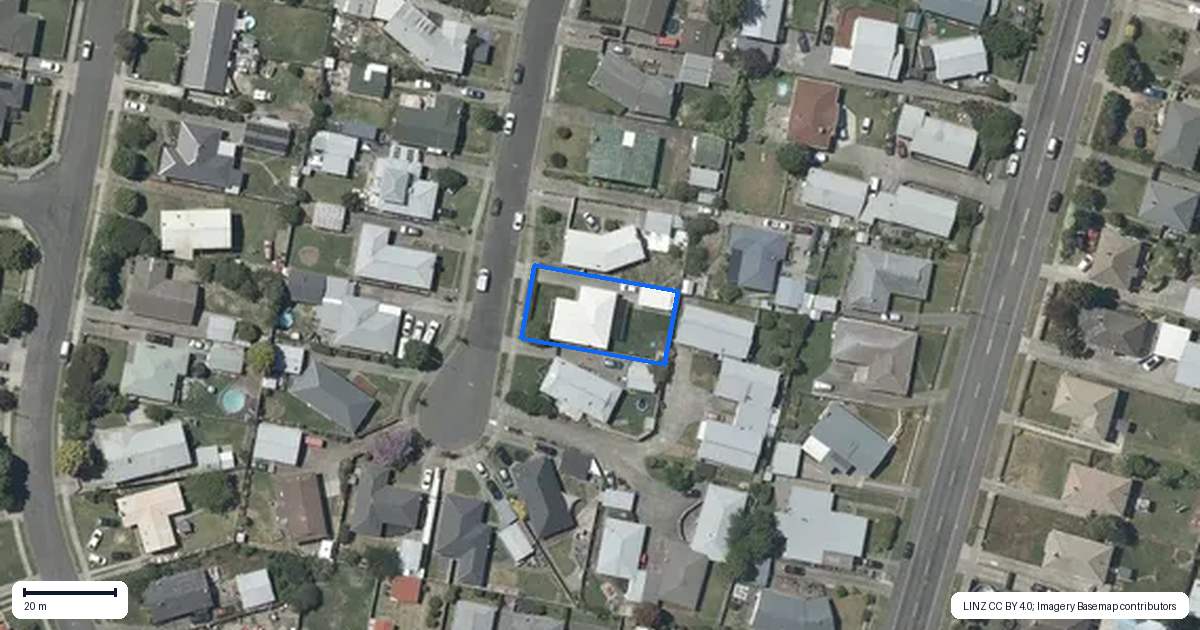 Property context map for 16 Foster Terrace, Onekawa, Napier