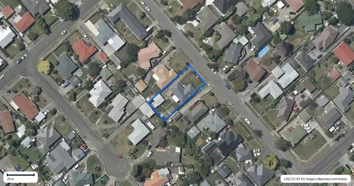 Property context map for 15 Caxton Street, Onekawa, Napier
