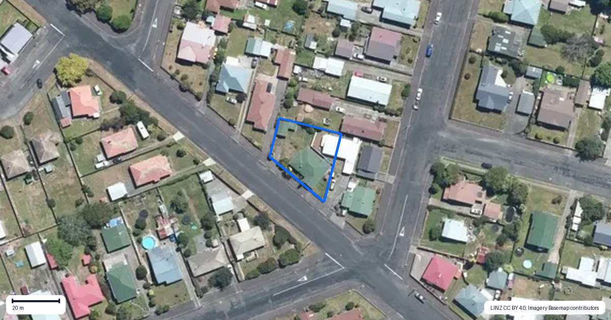 Property context map for 23 Christian Street, Dannevirke