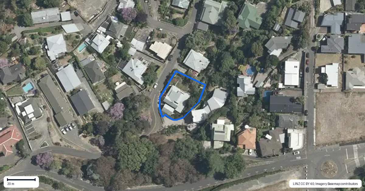 Property context map for 20 Goldsmith Road, Hospital Hill, Napier