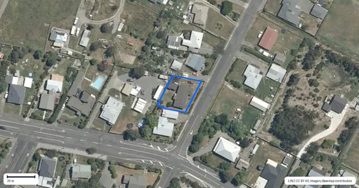 Property context map for 25 McGreevy Street, Waipawa