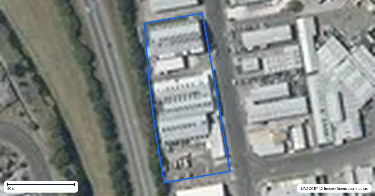 Property context map for 75 Niven Street, Onekawa, Napier