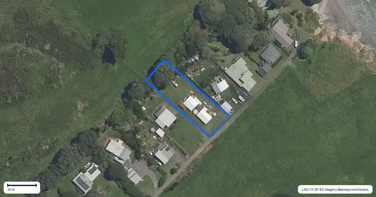 Property context map for 345F Mahia East Coast Road, Mahia