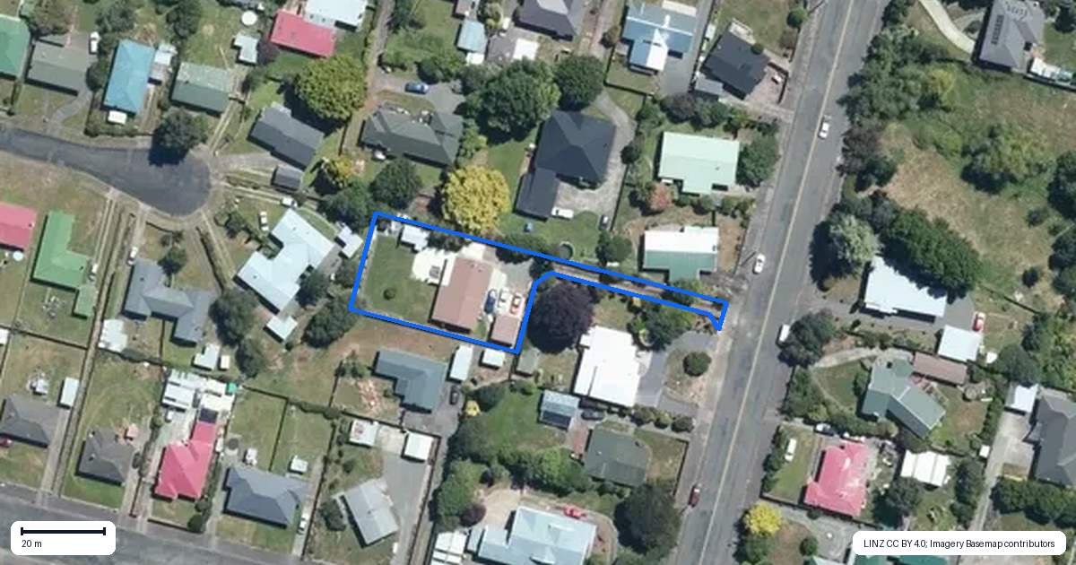 Property context map for 45 Guy Street, Dannevirke