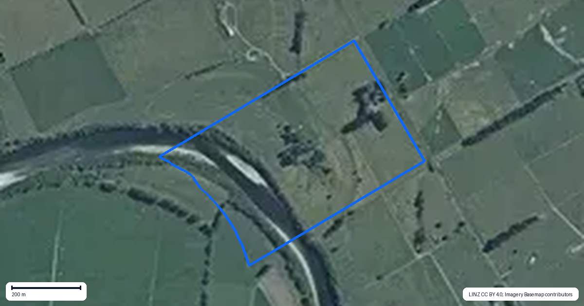 Property context map for 460 Troup Road, Woodville