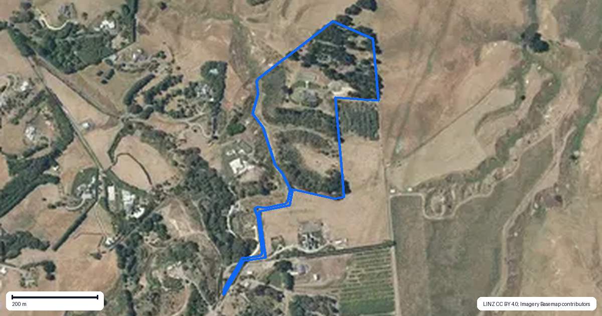 Property context map for 75 Millar Road, Haumoana