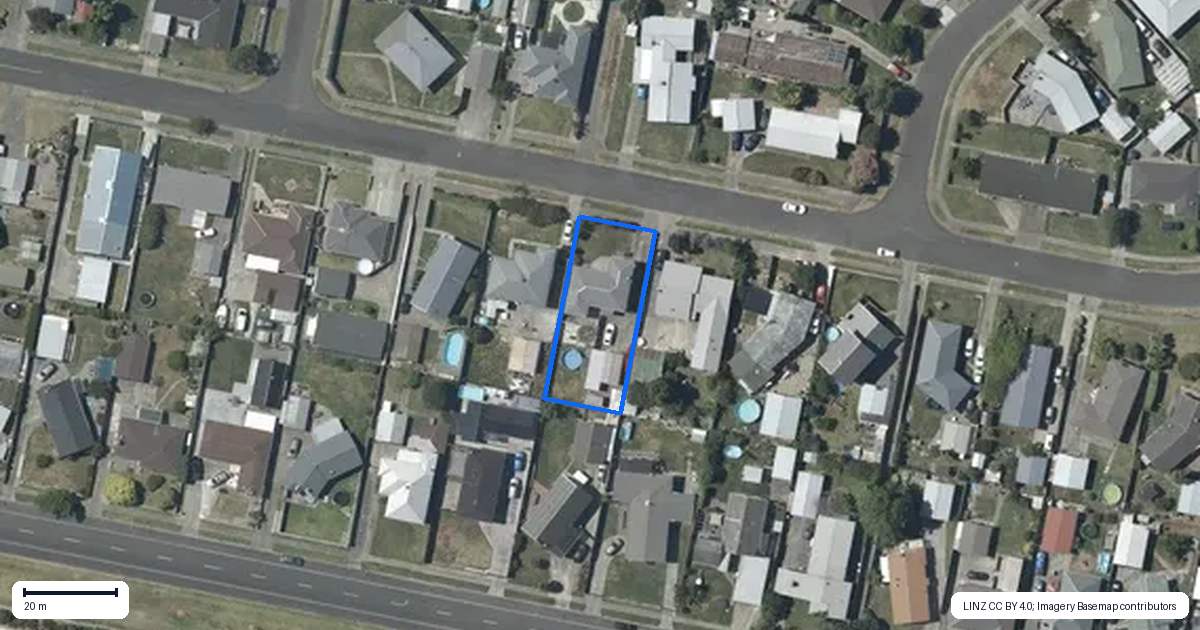 Property context map for 18 Clark Avenue, Pirimai, Napier