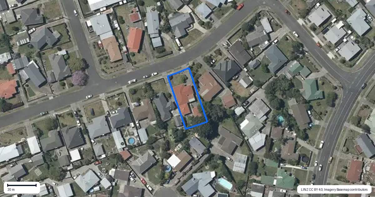 Property context map for 8 Butler Street, Onekawa, Napier