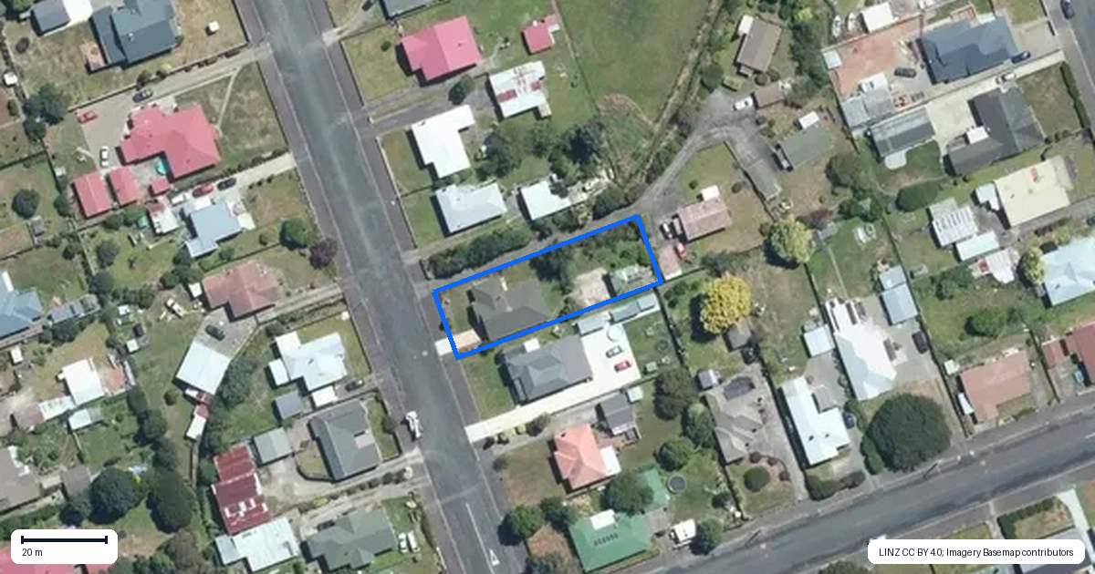 Property context map for 45 Barraud Street, Dannevirke