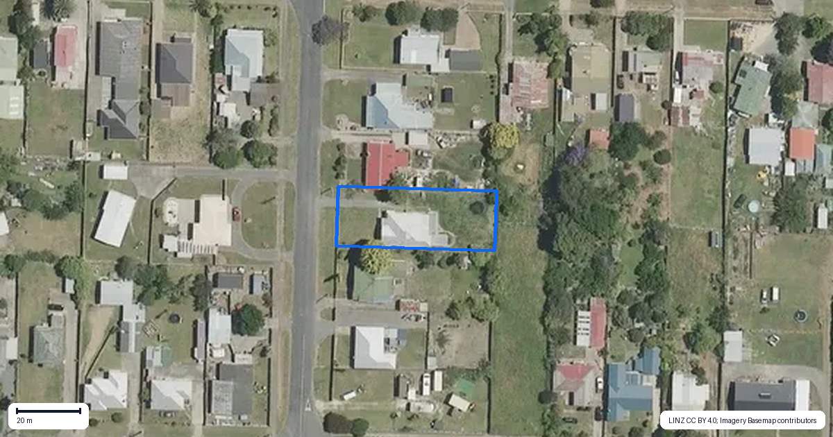 Property context map for 12 Freyberg Street, Wairoa