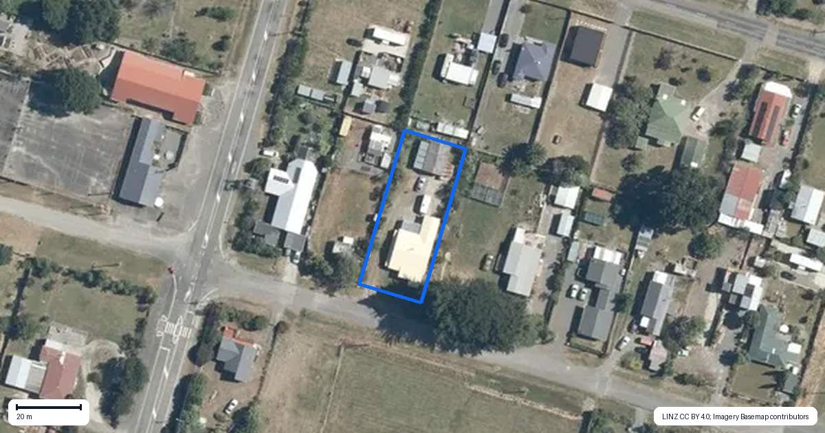 Property context map for 15 Keppel Street, Porangahau