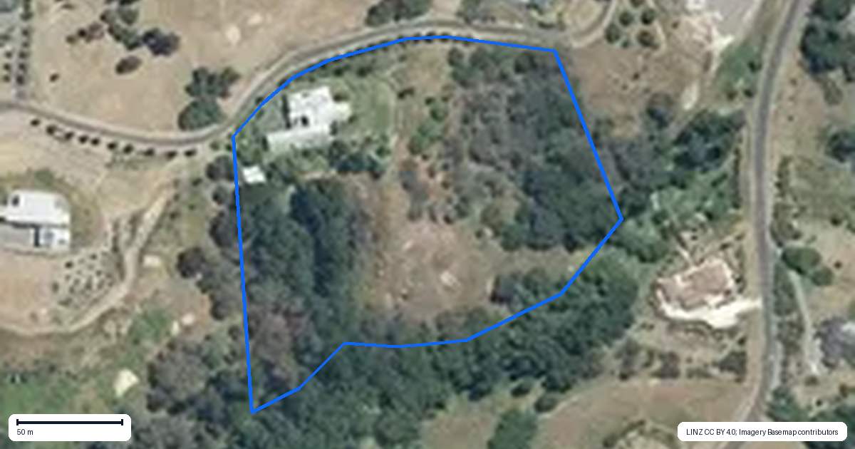 Property context map for 54 Endsleigh Drive, Havelock North
