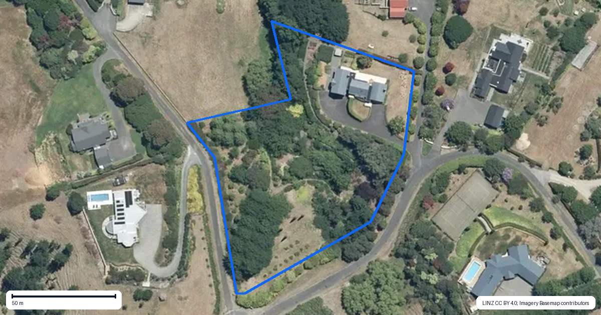 Property context map for 123 Margaret Avenue, Havelock North