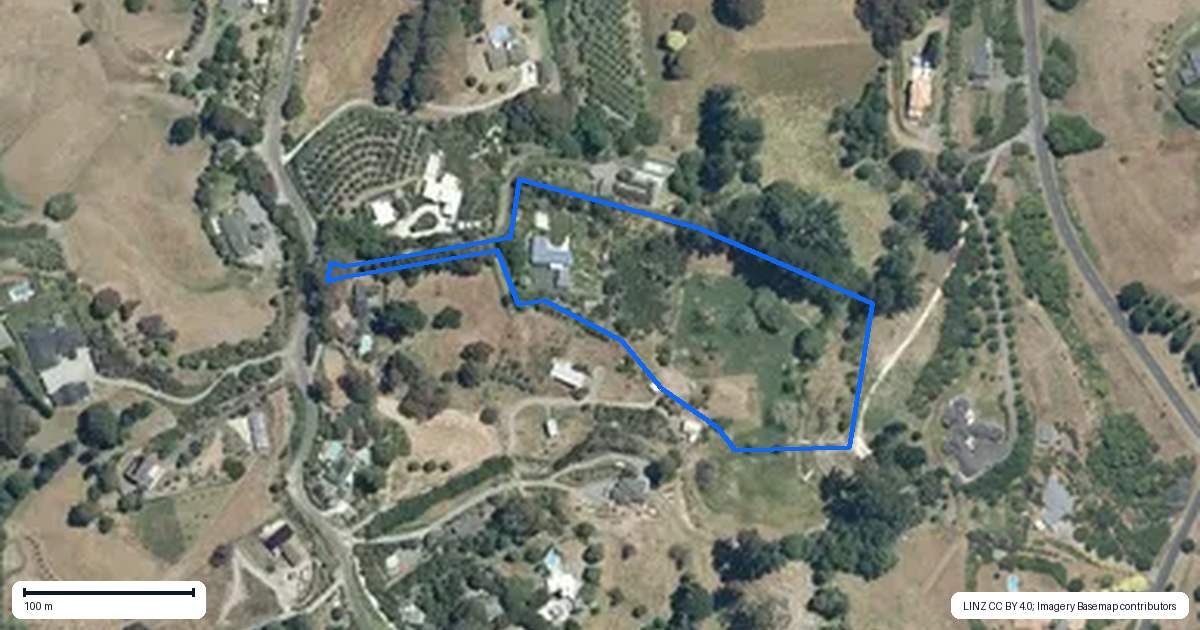 Property context map for 91 Lane Road, Havelock North