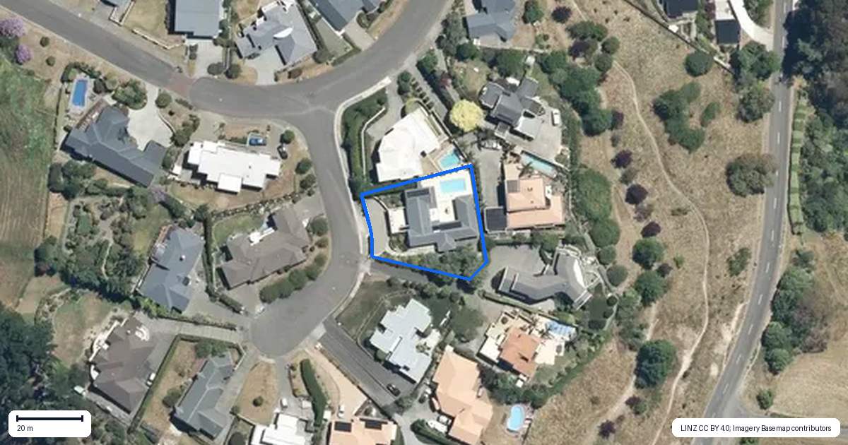 Property context map for 1 Hikanui Place, Havelock North