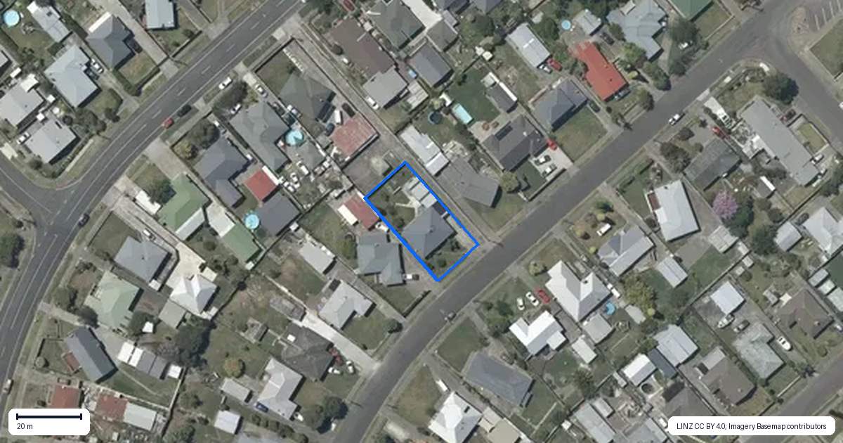 Property context map for 21 Oldham Avenue, Onekawa, Napier