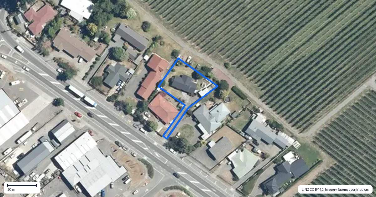 Property context map for 1029 Omahu Road, Frimley, Hastings