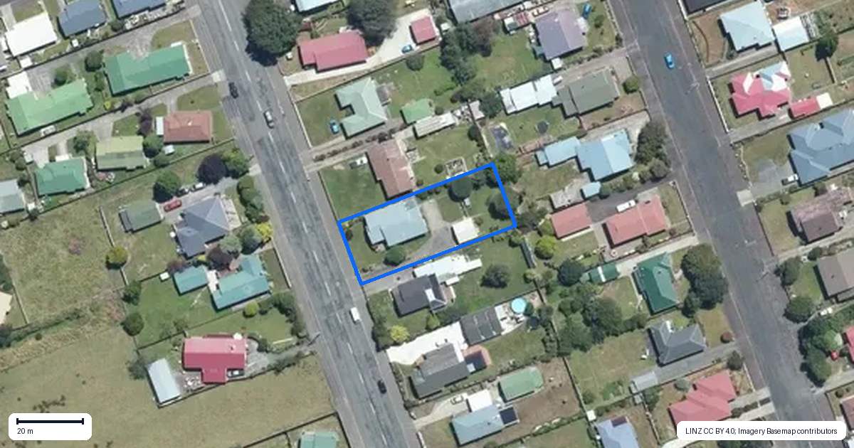 Property context map for 45 Miller Street, Dannevirke