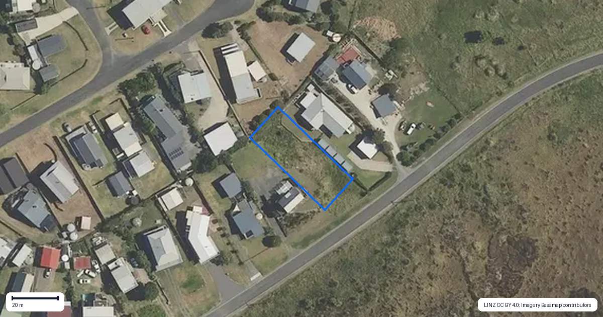 Property context map for 425 Ormond Drive, Mahia