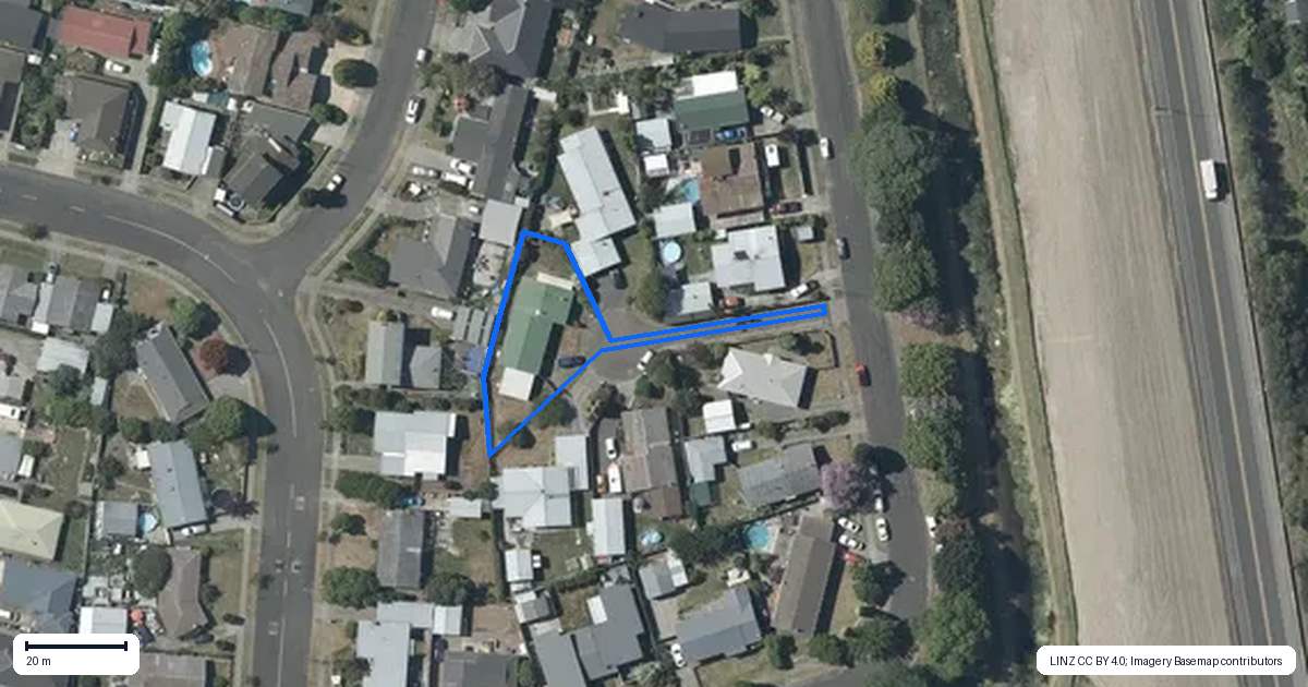 Property context map for 19 Titoki Crescent, Pirimai, Napier