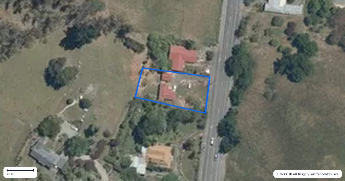 Property context map for 36 Great North Road, Waipawa