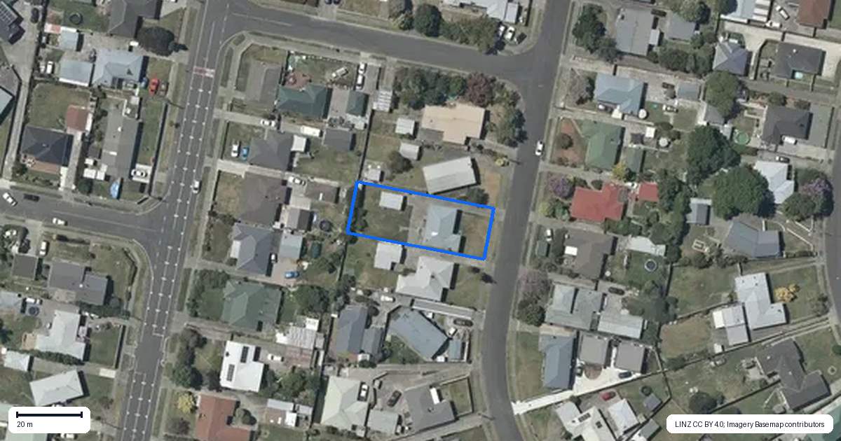 Property context map for 53 Oldham Avenue, Onekawa, Napier
