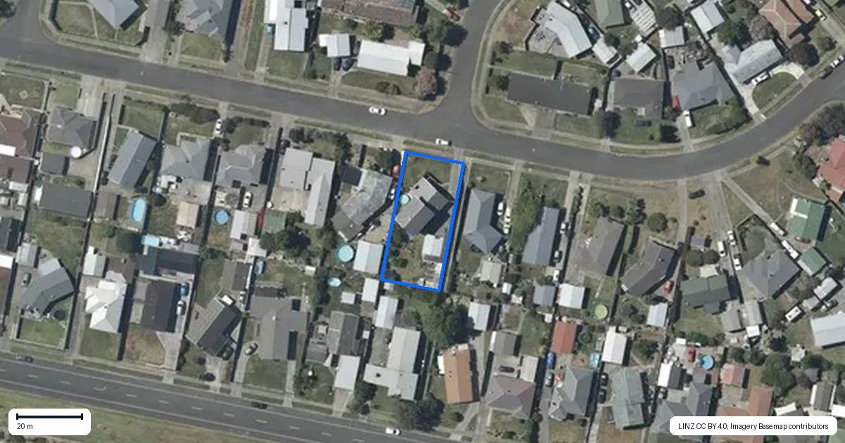 Property context map for 24 Clark Avenue, Pirimai, Napier
