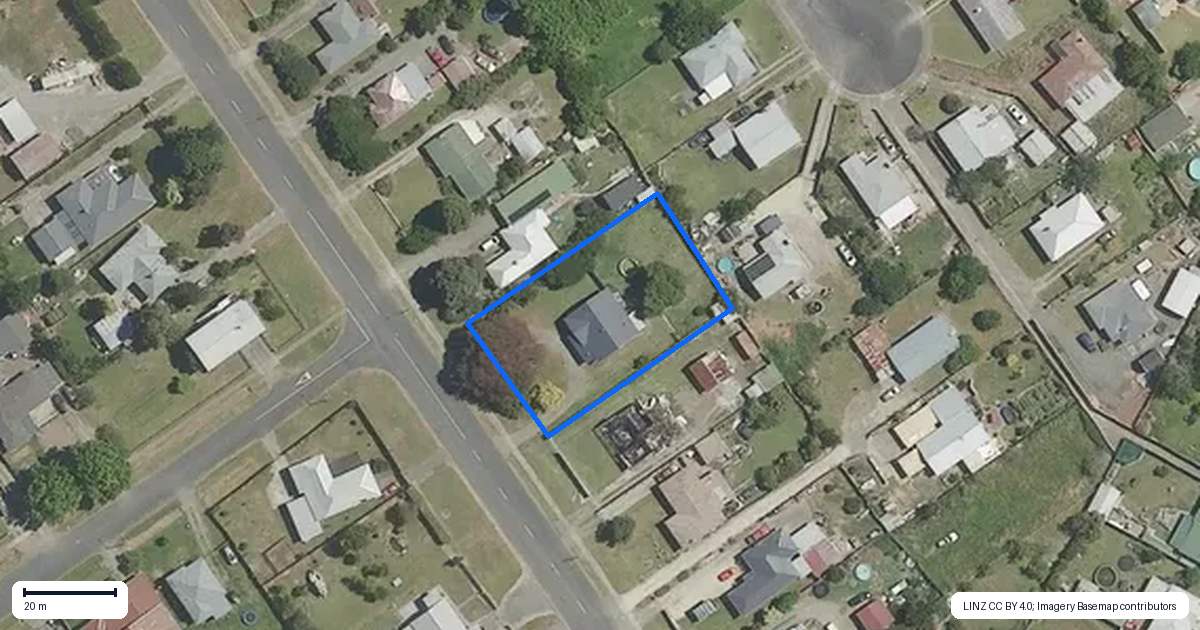 Property context map for 103 Lahore Street, Wairoa