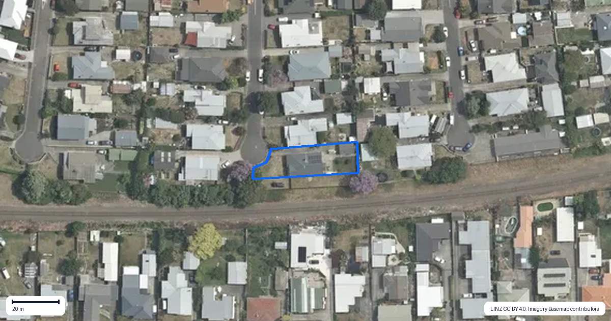 Property context map for 9 Roach Street, Marewa, Napier