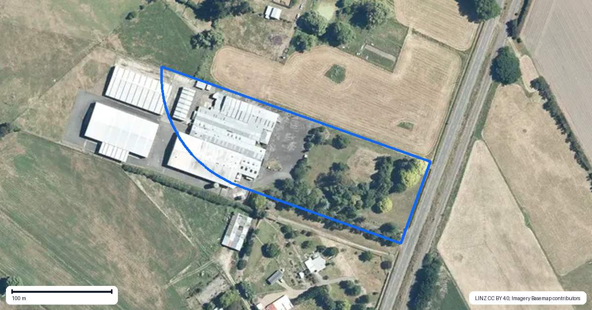 Property context map for 1444 Railway Road South, Pakipaki, Hastings