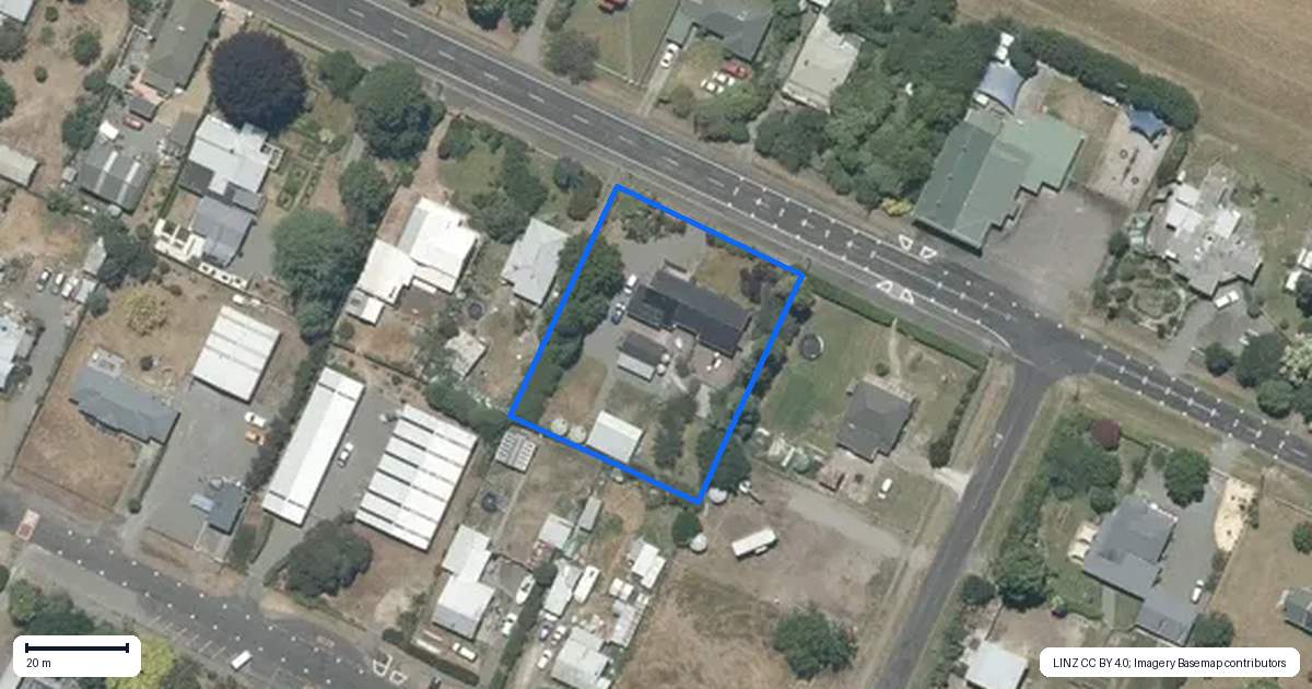 Property context map for 45 Bridge Street, Ongaonga