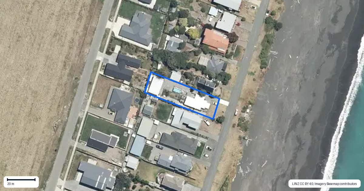 Property context map for 123 North Shore Road, Eskdale, Napier