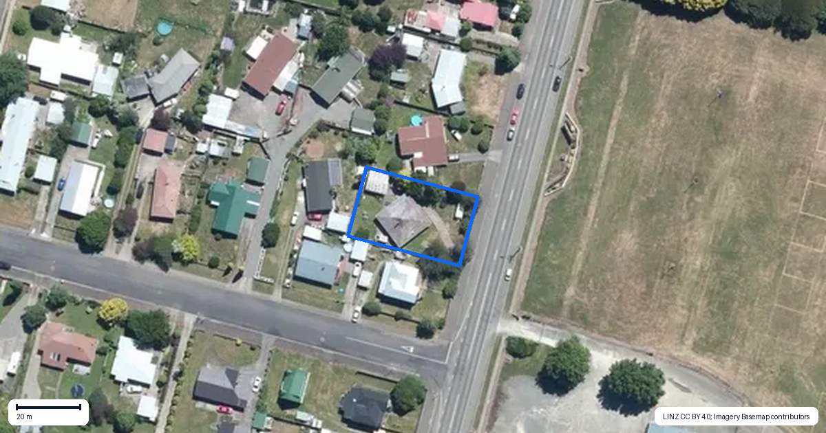Property context map for 319 High Street, Dannevirke