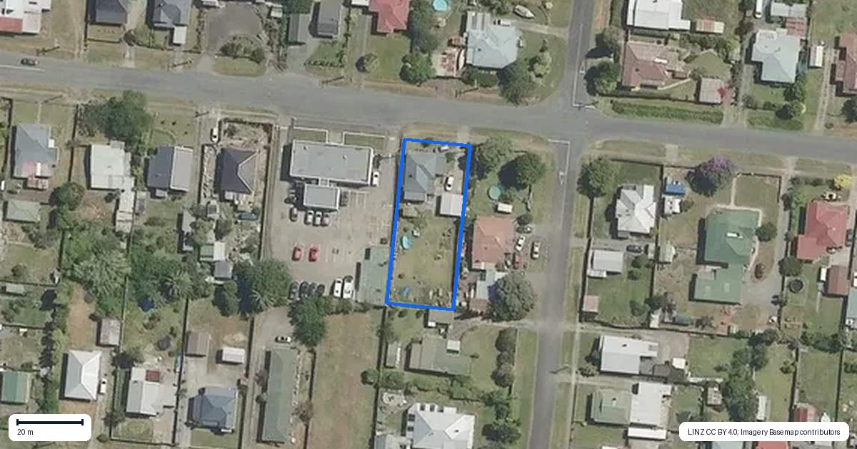 Property context map for 134 Queen Street, Wairoa