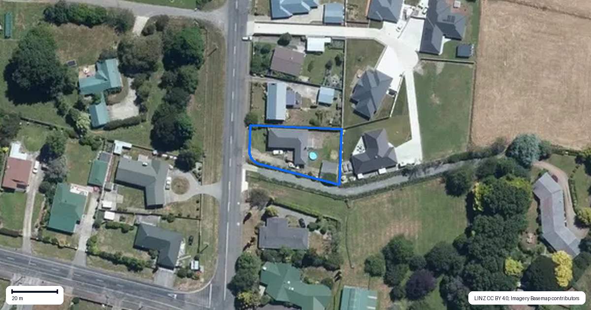 Property context map for 36 Ruahine Street, Dannevirke