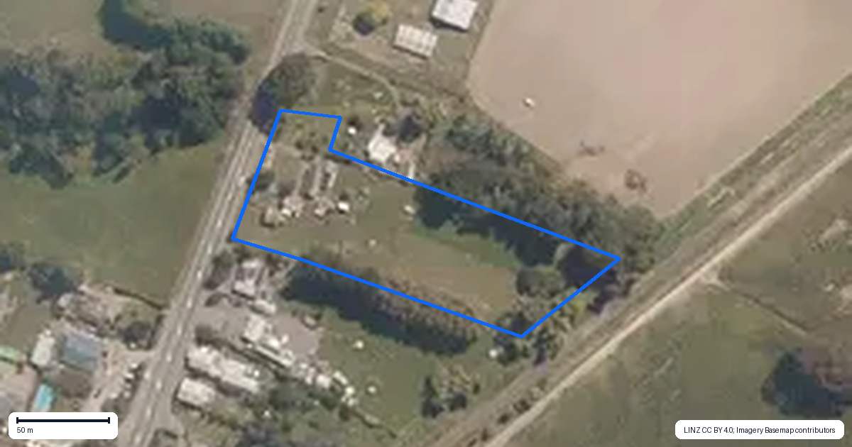 Property context map for 155 State Highway 2, Otane